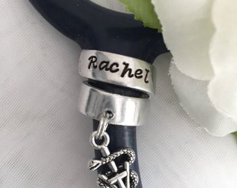 Vet Tech Stethoscope ID Tag, Stethoscope ID, Vet Tech Gift, Vet Tech Personalized Stethoscope Ring, Vet Tech Name Tag