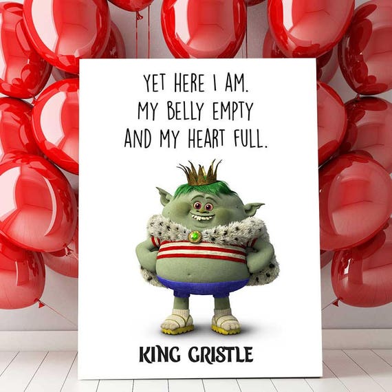 wall printable quotes Trolls Trolls Printable Trolls Party King Gristle Quote