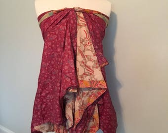 silk wrap skirt (wrap dress, shawl), <br>in five hand-dyed colorways main image 1