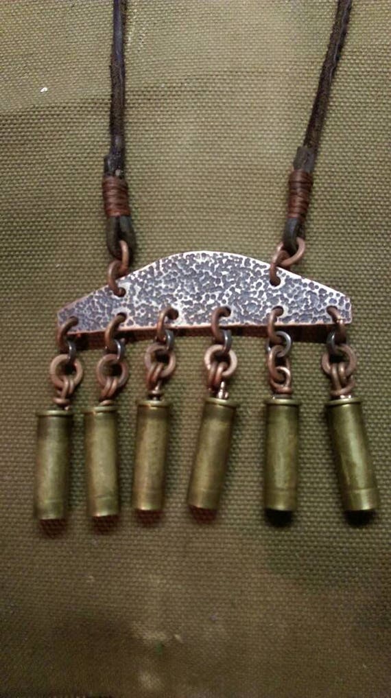 Post Apocalyptic Wasteland cartridge charm necklace