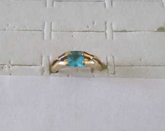Green zirconium gold filled ring