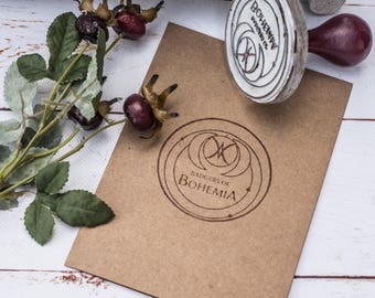 CUSTOM STAMP, custom rubber stamp, Hand Made with Vintage Style wooden Handle, custom made stamps, logo stamp