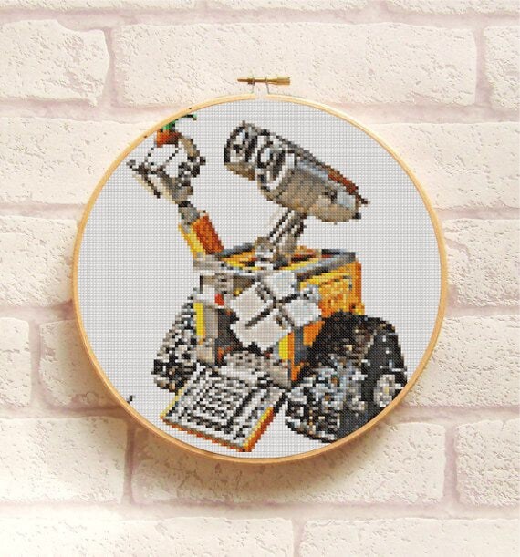 WALLE Cross Stitch Pattern PDF Embroidery Chart Cute Nursery