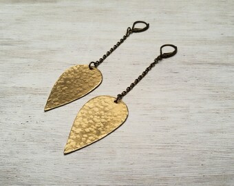 Brass drop earrings