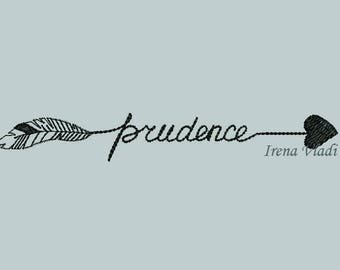 2 Designs Prudence With Arrow Embroidery Design Arrow Embellishment Fill Stitch Embroidery/3 sizes/Instant Download 4x4 5x7hoop, arrows