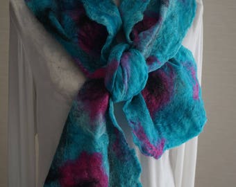 Alpaca nuno felted scarf