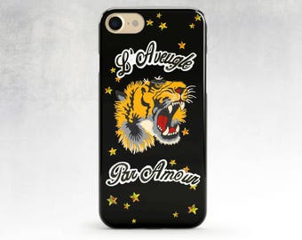 Gucci iPhone 7 Case Gucci Tiger iPhone 7 Plus Case iPhone 6s Case fashion case Gucci Cover Galaxy S7 Case Gucci l'aveugle par amour gucci