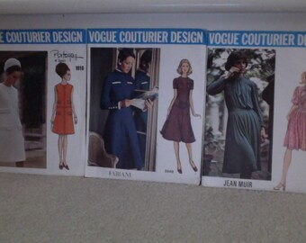 Vogue Couturier Design Vintage Dress Sewing Pattern Bundle
