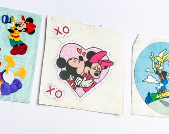 Vintage Disney Stickers Minnie Mickey | Valentine Disney Sticker | Goofy Sticker Sheet | Retro Bugs Bunny Stickers | Mickey Mouse Sticker