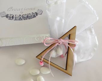 Baptism favors girls and boys-Wooden Greek letters-Bombonieres-Greek Baptism-mpomponieres