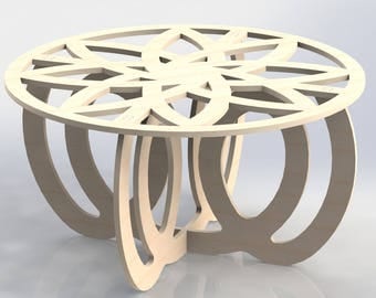 Center Table Design Vectors DXF Files CNC Router And Laser Cutting Furniture 053
