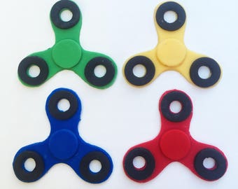 Fidget spinner cupcake toppers