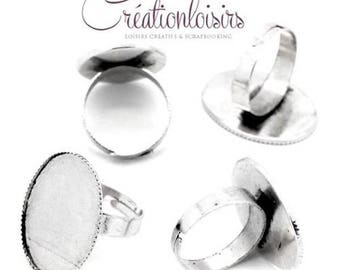2 accessory holder ring holder Cabochon oval cabochon 25 x 18 mm