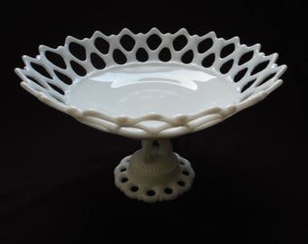 Antique 1940s Westmoreland Milk Glass Milkglass Bowl