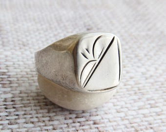 Mens ring for men silver ring Signet ring Men vintage ring Vintage men rings Wide ring for him Men silver rings Sterling silver ring for man