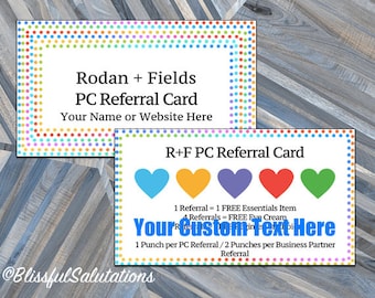 Rodan and Fields Referral Cards - Business Cards - Preferred Customer Cards - Instant Download - Editable Printables