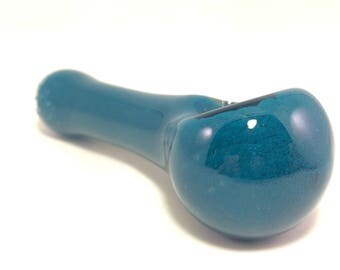 Blue spruce glass smoking pipe