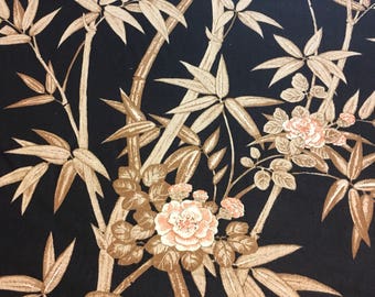 Bamboo print fabric | Etsy