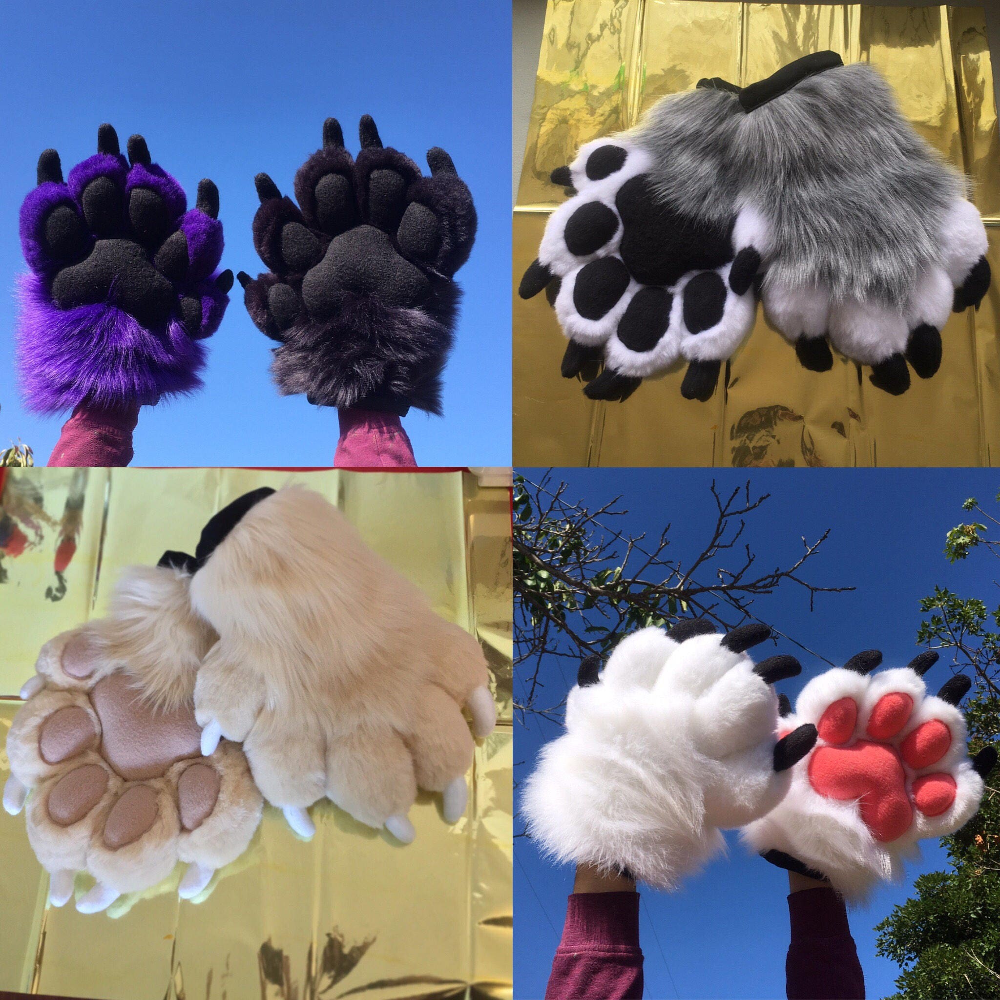 Custom FERAL ALIEN Style Fursuit Hand Paws