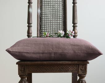 Rose Linen Pillow cover, Pink Linen Pillow Shams,Zipped Linen Pillowcase,Envelope Linen Pillow cover,Pink Linen Bedding,Custom Sizes Pillow,