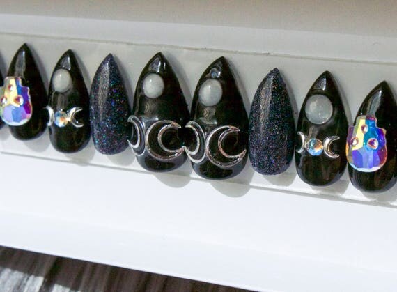 Moon Witch Nail Set Press on Nails Any Shape or Size