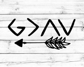 God Is Greater Than The Highs and Lows SVG - PNG File, Cut File, Vinyl Design, Cricut, Silhouette, Arrow SVG