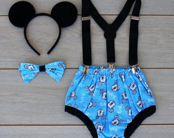 mickey smash cake outfit