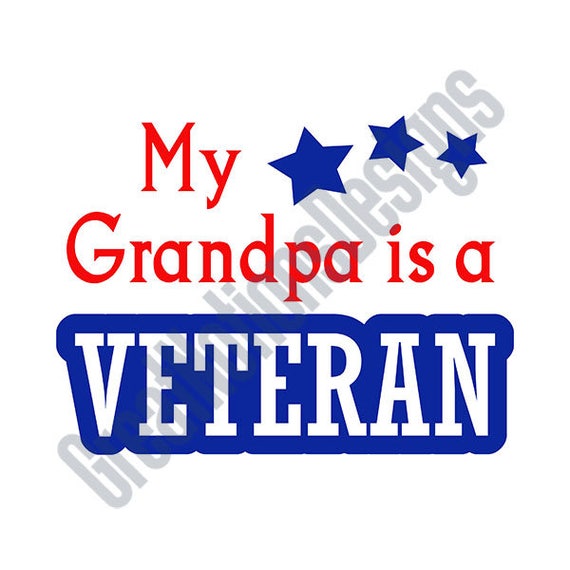 Download Grandpa a Veteran SVG HTV Vinyl Cutting Graphic Art