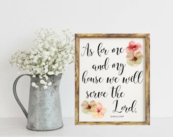 Bible Verse Wall Art, Bible Verse Print, Home Decor Wall Art, Home Decor Rustic, Home Decorations, Home Decor Prints, Scripture Wall Art
