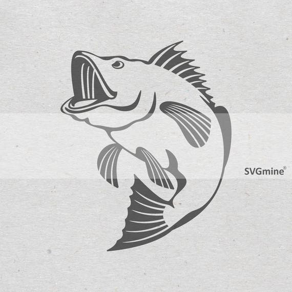 Bass fish SVG Fishing SVG files Bass SVG Vector files for