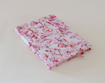 Floral Pink hardcover notebook journal A5 handmade