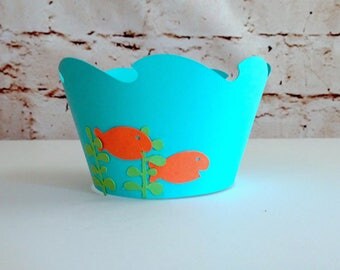 Under The Sea Party Decorations | Under The Sea Cupcake Toppers & Liners | Boy First Birthday Decorations |