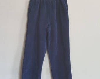 Size 14 Navy Blue Corduroy Elastic Pants