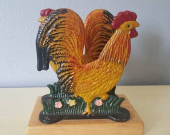 Vintage cast iron napkin holder Farmhouse ware