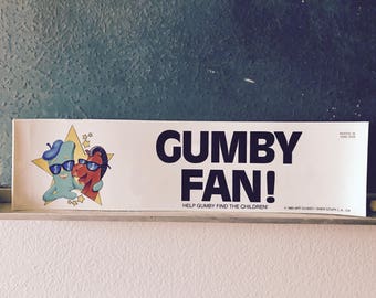 VERY RARE Vintage 1985 Gumby and Pokey Bumper Stickers