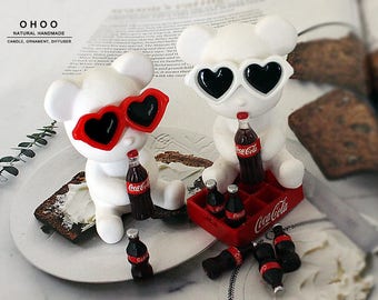 Coke Bearbrick | car vent clip | car air freshener | plaster air freshener | car interior | car accessory | car fragrance | car scent