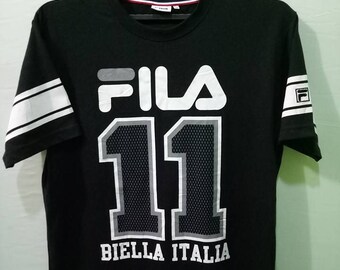 FILA SPORT fila 11 biella italia tshirt hip hop streetwear sportwear fila vintage 90s