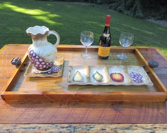 Serving Tray / Platter - Reclaimed Wood & Hardware