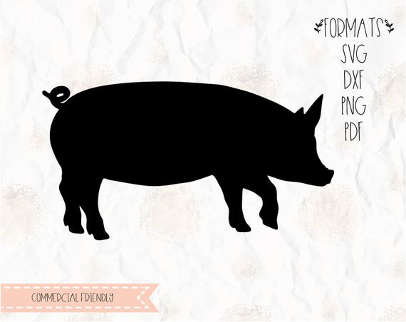 Pig farm animal pork piglet bacon SVG PNG DXF for