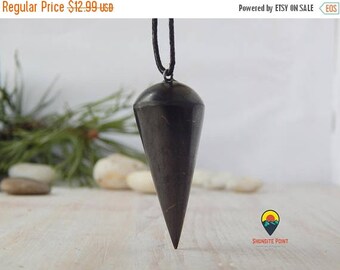 SALE True shungite pendant pendulum round buy jewelry jewellery gems gemstone stones crystals magic talisman health gift for her him EMF