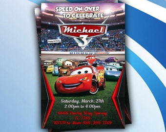 Disney Cars|Cars Invitation|Cars Birthday Invitation|Disney Cars Invitation|Cars Birthday|Cars Birthday Party|Cars 3|Cars 3 Invitation