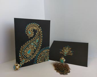 Hand Painted Postcard/ Birthday Card/ New year Card/ Valentine Day Card