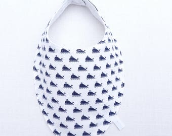 bavoir foulard original 0/24 mois "baleines »