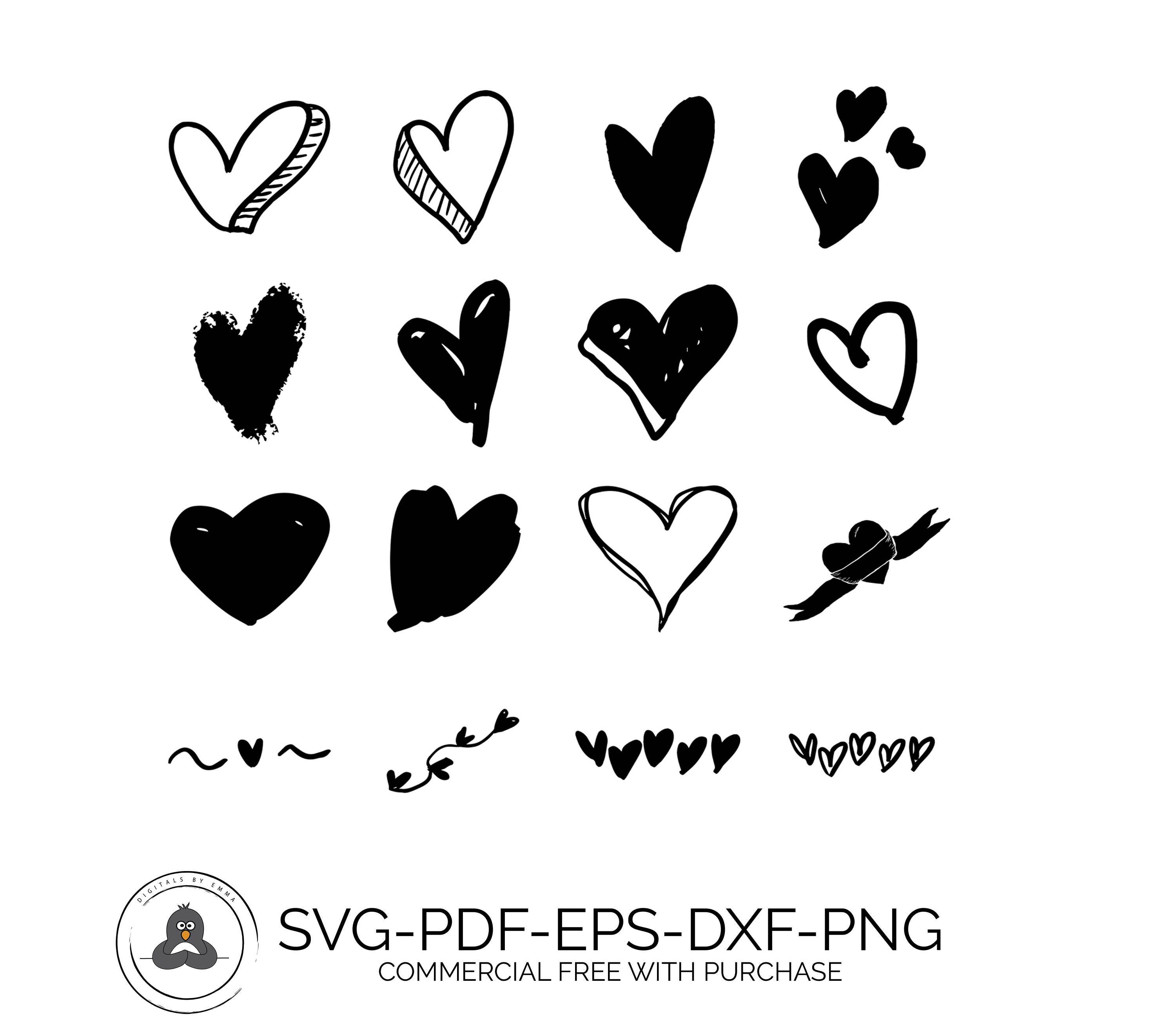 Download Heart Svg Heart Dxf Heart Cut File Heart Eps Heart Vector