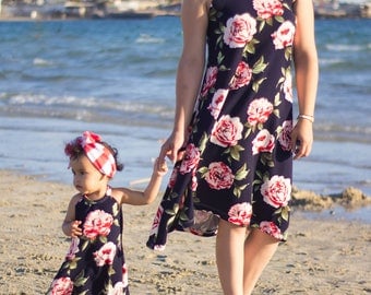 mommy and me dresses mother and daughter matching clothes mum and baby skirts dresses leggings wholesale baby fashion matching floral dress