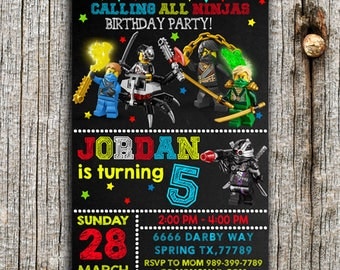 Ninjago Invitation, Ninjago Birthday Party, Ninjago Party Invitation, Ninjago Birthday Invitation, Ninja Party, Ninja Invitation