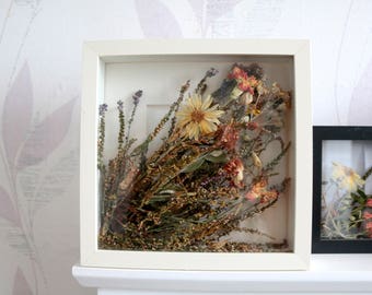 Framed dried flowers | Etsy