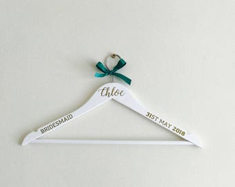 3 for 10 Personalised Wedding Hanger, Wedding Dress Hanger, Bridal Hanger, Bridesmaid Gift, Wedding Gift, Personalised Hanger, Bride Hanger