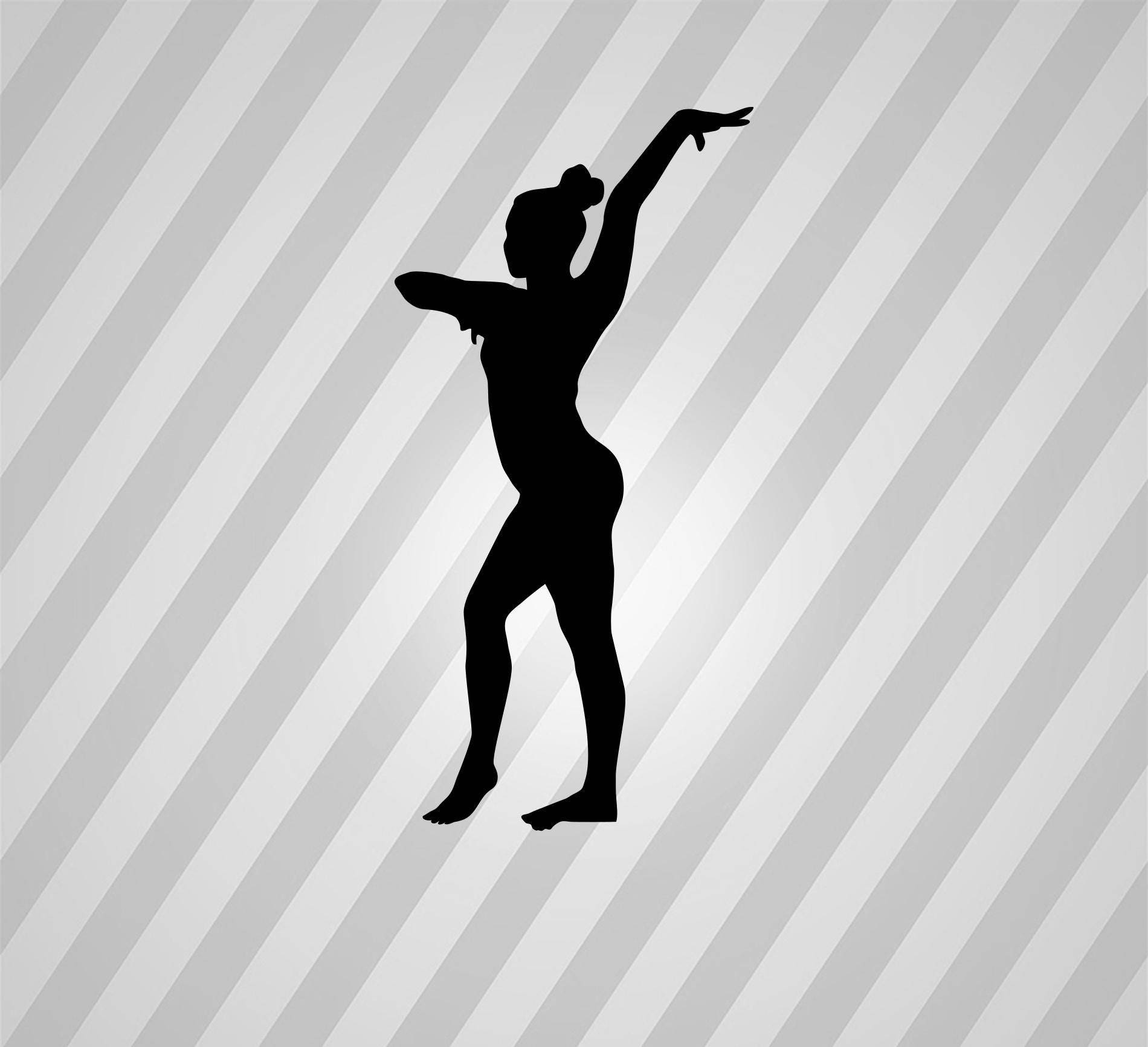 Gymnast Silhouette Gymnast Svg Dxf Eps Silhouette Rld