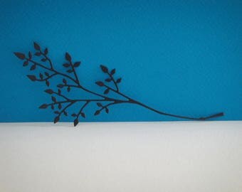 Cut black branch for scrapbooking and card